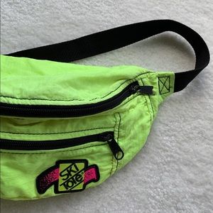 Vintage. Festivals. Neon Yellow. Retro. Fannypack.
